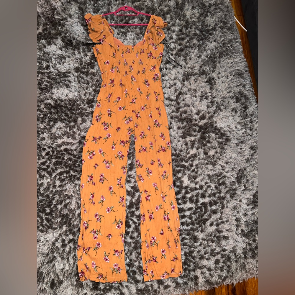 Lulus Floral Orange Jumpsuit - Picture 10 of 11